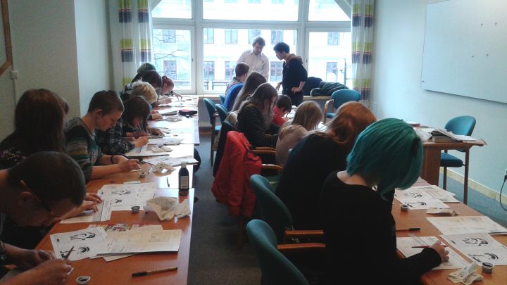 Manga Workshop with the Japanese professor Ikuo Matsuda and the translator Simon Lundström.